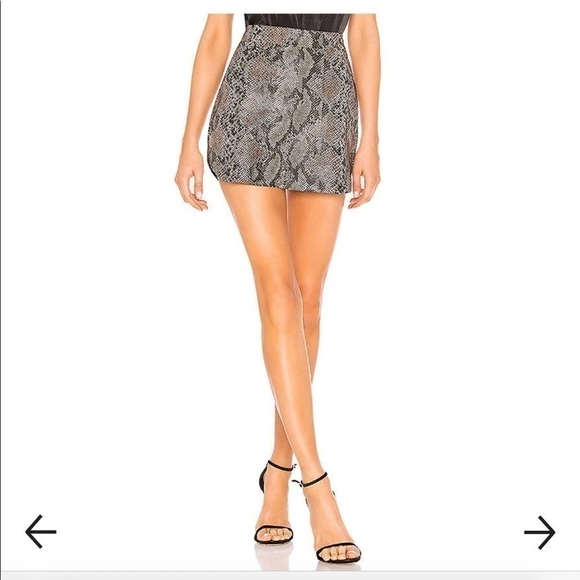 Karina Grimaldi Simone Leather Snake Skirt Size Small - Picture 4 of 9